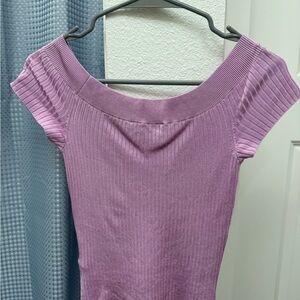 Abercrombie & Fitch Lilac Ribbed Top